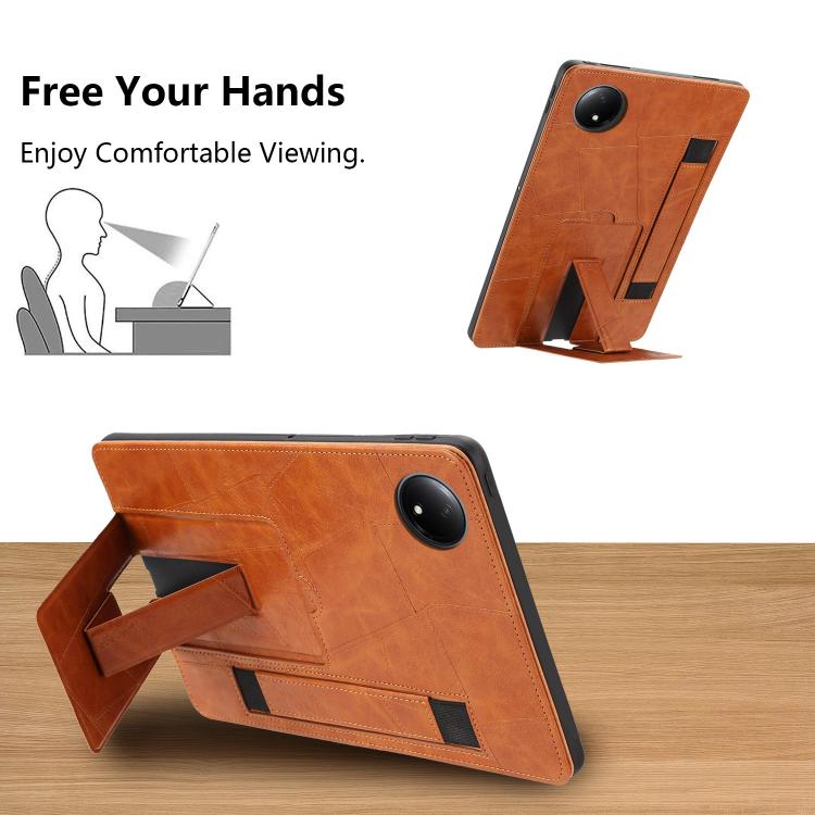 For Xiaomi Redmi Pad SE 4G 8.7 Wristband Retro Vegan Leather Back Tablet Case with Holder