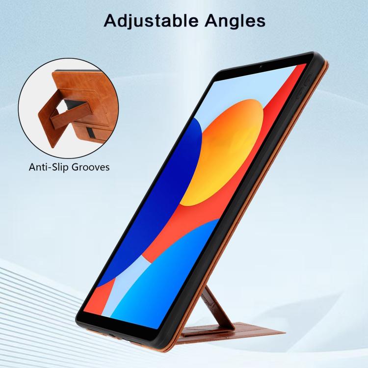 For Xiaomi Redmi Pad SE 4G 8.7 Wristband Retro Vegan Leather Back Tablet Case with Holder