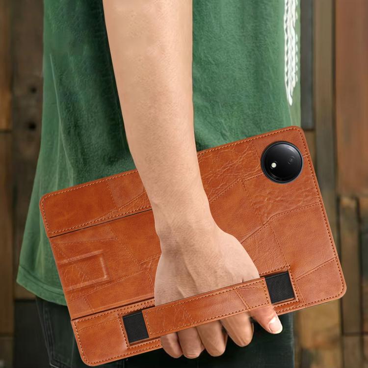 For Xiaomi Redmi Pad SE 4G 8.7 Wristband Retro Vegan Leather Back Tablet Case with Holder