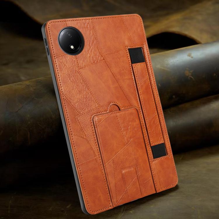 For Xiaomi Redmi Pad SE 4G 8.7 Wristband Retro Vegan Leather Back Tablet Case with Holder