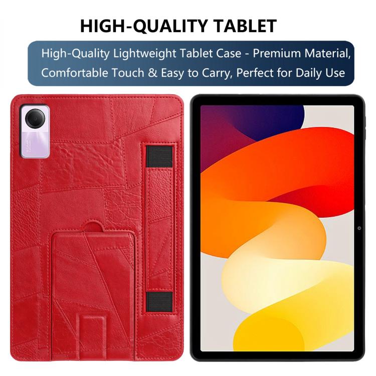 For Xiaomi Redmi Pad SE 11 2023 Wristband Retro Vegan Leather Back Tablet Case with Holder