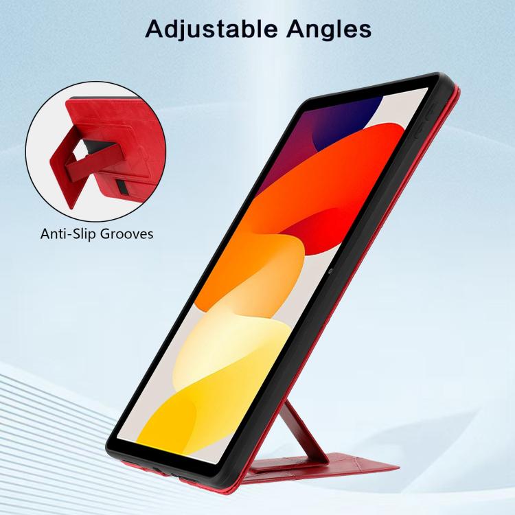 For Xiaomi Redmi Pad SE 11 2023 Wristband Retro Vegan Leather Back Tablet Case with Holder