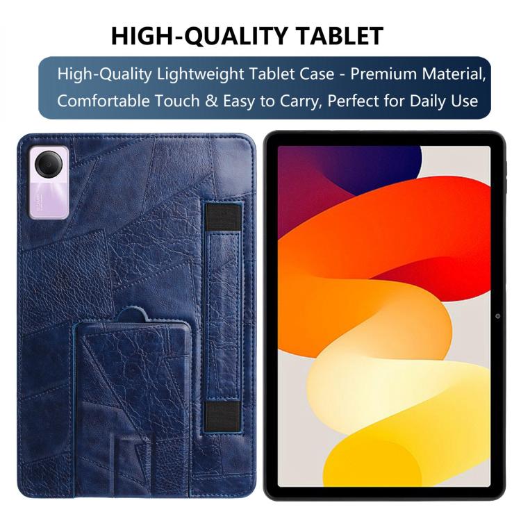 For Xiaomi Redmi Pad SE 11 2023 Wristband Retro Vegan Leather Back Tablet Case with Holder