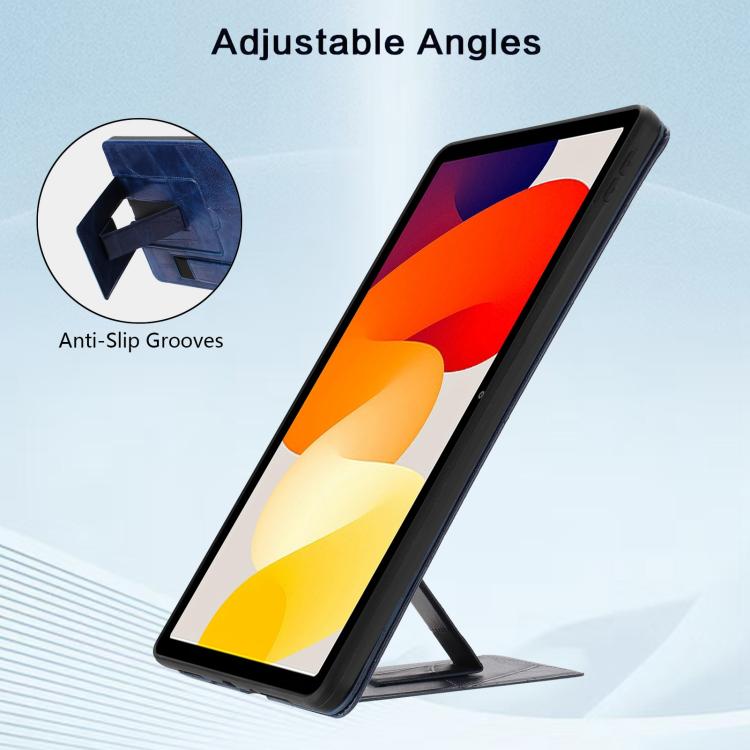 For Xiaomi Redmi Pad SE 11 2023 Wristband Retro Vegan Leather Back Tablet Case with Holder