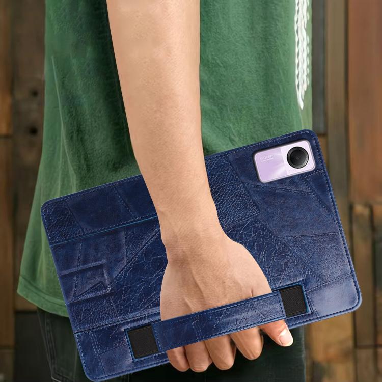 For Xiaomi Redmi Pad SE 11 2023 Wristband Retro Vegan Leather Back Tablet Case with Holder