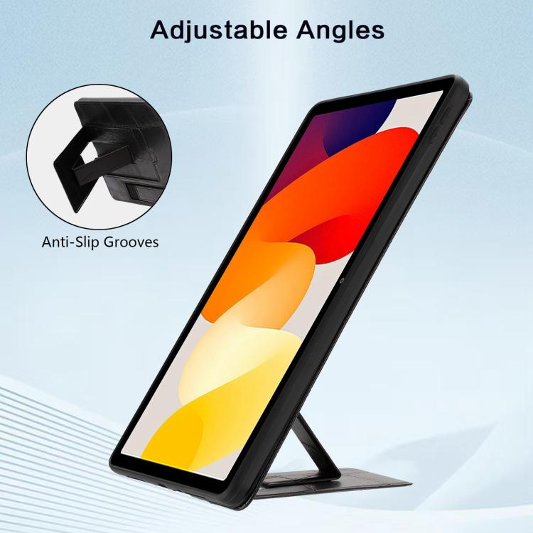 For Xiaomi Redmi Pad SE 11 2023 Wristband Retro Vegan Leather Back Tablet Case with Holder