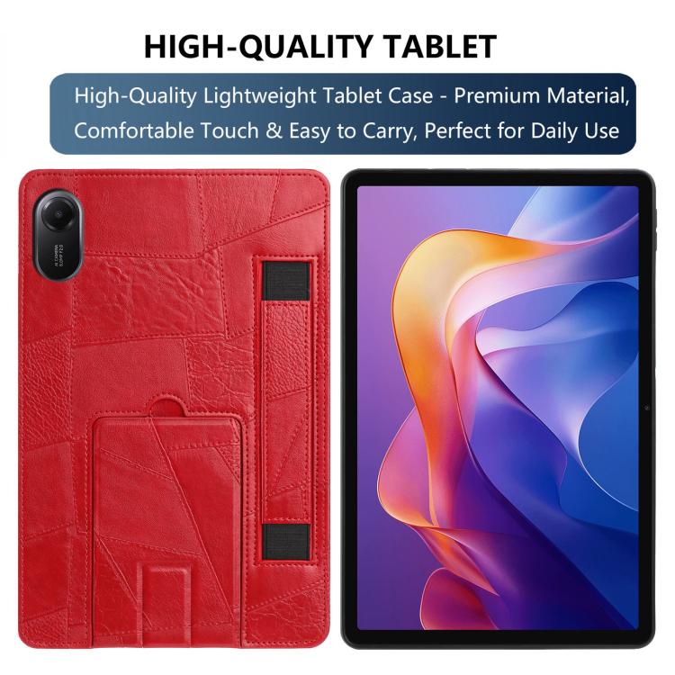 For Xiaomi Redmi Pad 2 11 2025 Wristband Retro Vegan Leather Back Tablet Case with Holder