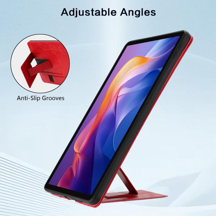For Xiaomi Redmi Pad 2 11 2025 Wristband Retro Vegan Leather Back Tablet Case with Holder