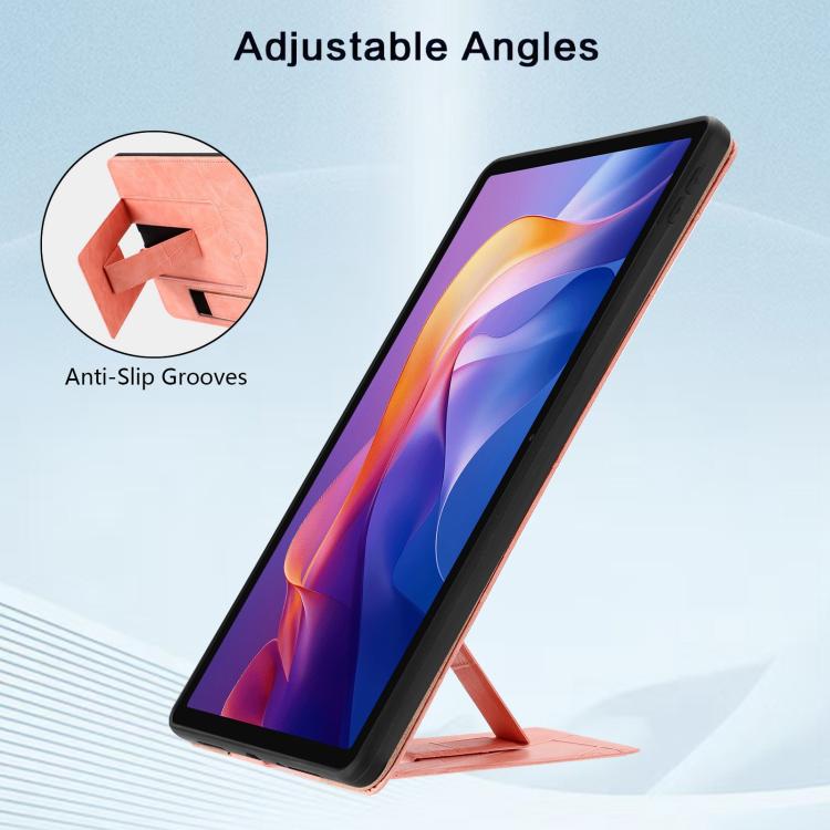 For Xiaomi Redmi Pad 2 11 2025 Wristband Retro Vegan Leather Back Tablet Case with Holder