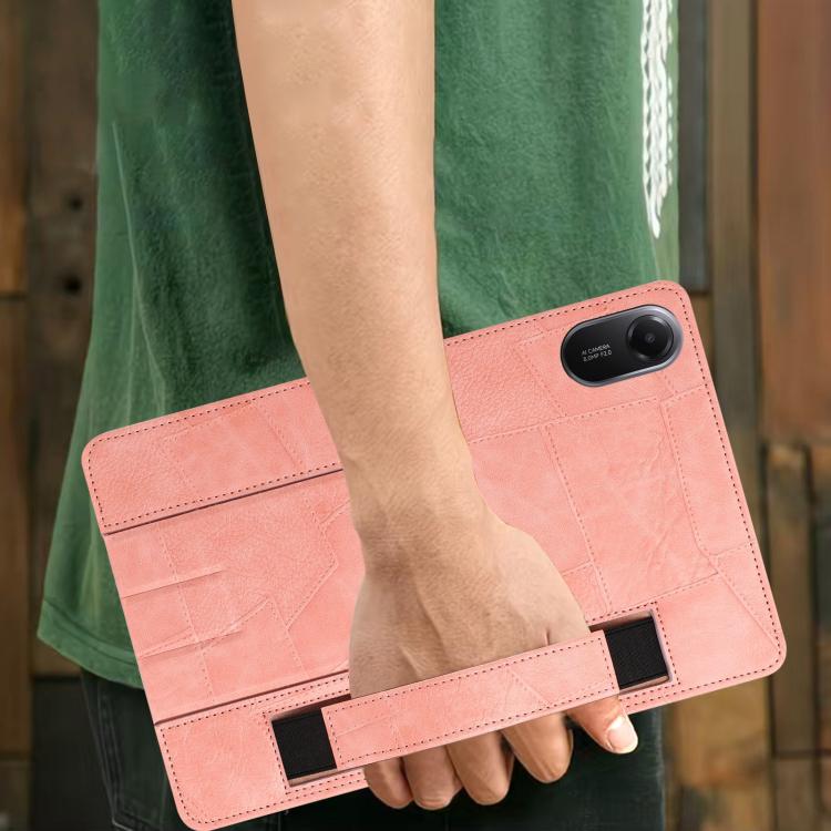 For Xiaomi Redmi Pad 2 11 2025 Wristband Retro Vegan Leather Back Tablet Case with Holder