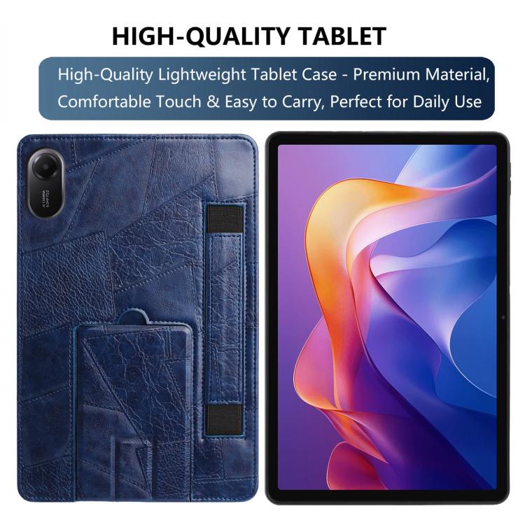 For Xiaomi Redmi Pad 2 11 2025 Wristband Retro Vegan Leather Back Tablet Case with Holder