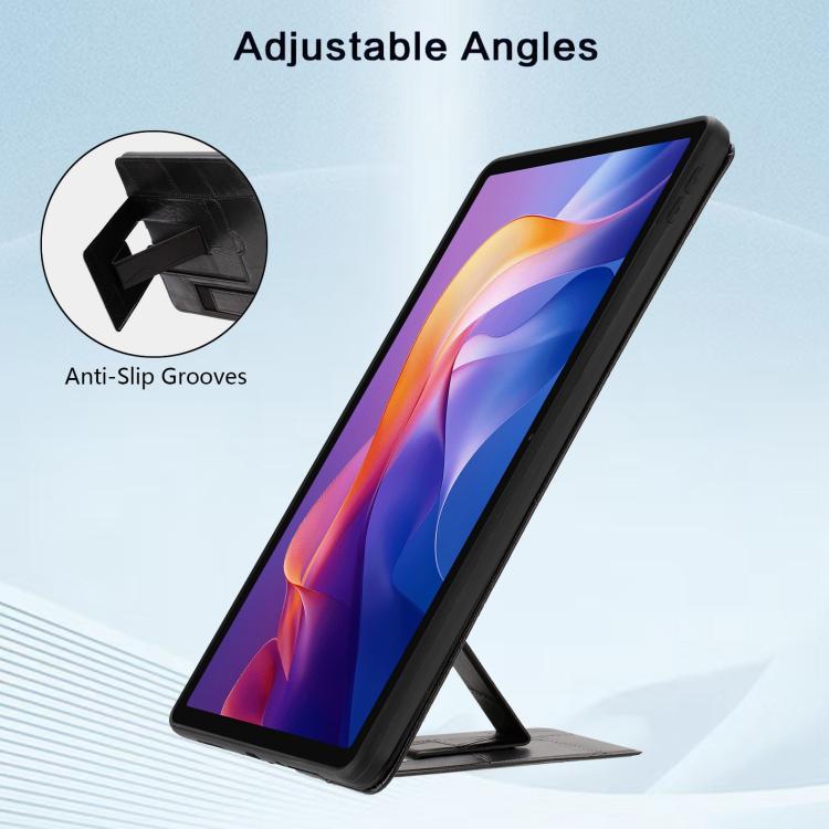 For Xiaomi Redmi Pad 2 11 2025 Wristband Retro Vegan Leather Back Tablet Case with Holder