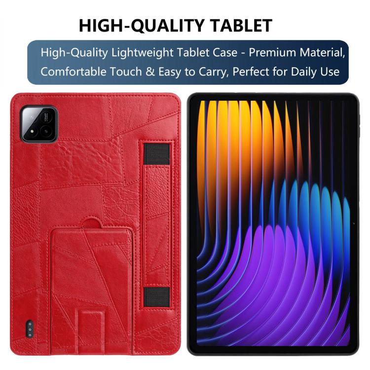 For Xiaomi Pad 8 / 8 Pro / 7 / 7 Pro Wristband Retro Vegan Leather Back Tablet Case with Holder