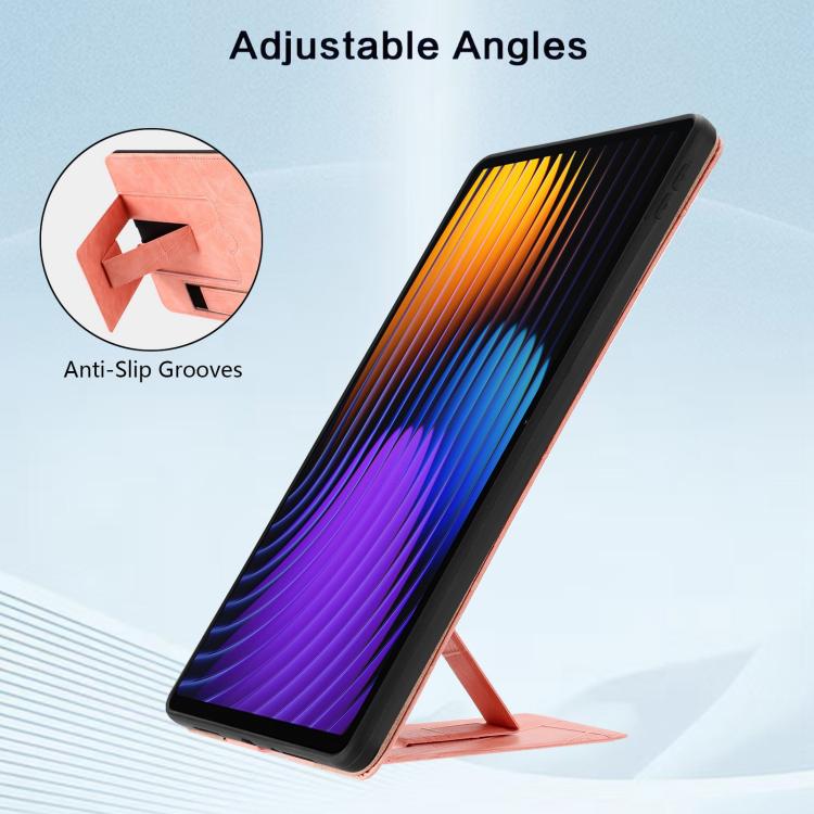 For Xiaomi Pad 8 / 8 Pro / 7 / 7 Pro Wristband Retro Vegan Leather Back Tablet Case with Holder