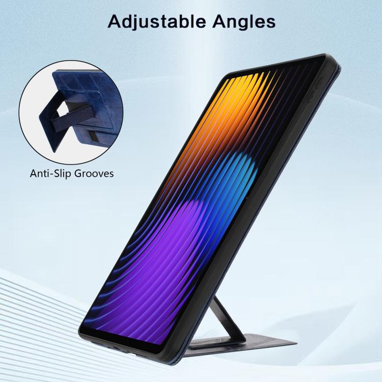 For Xiaomi Pad 8 / 8 Pro / 7 / 7 Pro Wristband Retro Vegan Leather Back Tablet Case with Holder