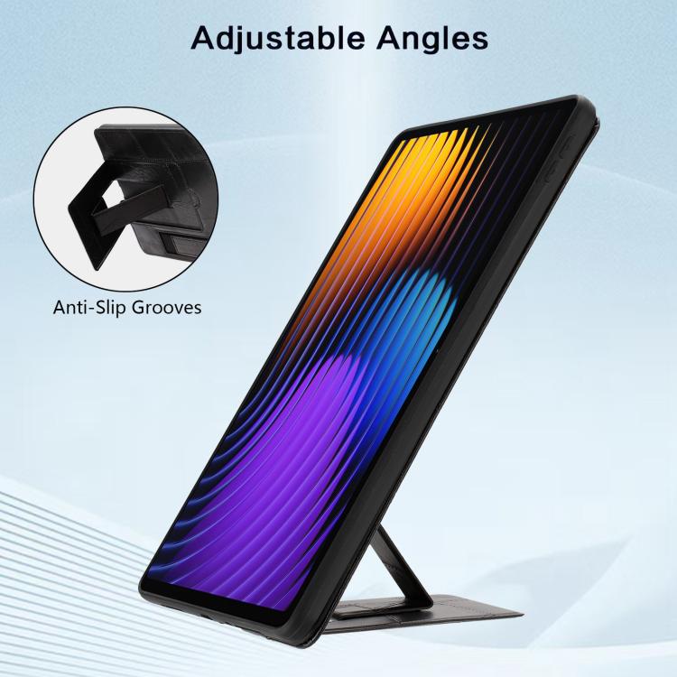 For Xiaomi Pad 8 / 8 Pro / 7 / 7 Pro Wristband Retro Vegan Leather Back Tablet Case with Holder