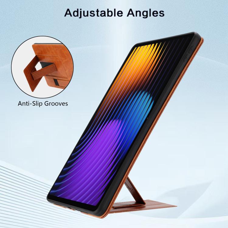 For Xiaomi Pad 8 / 8 Pro / 7 / 7 Pro Wristband Retro Vegan Leather Back Tablet Case with Holder