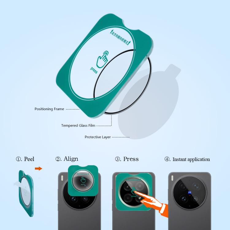 For vivo X300 UItra LeReach TF Series Snap Version HD Wear-Resistant Camera Lens Glass Film