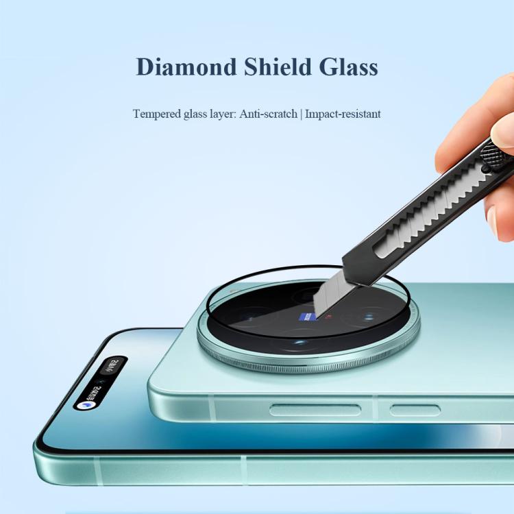 For vivo X200s 2pcs/Set LeReach TF Series Snap Version HD Wear-Resistant Camera Lens Glass Film