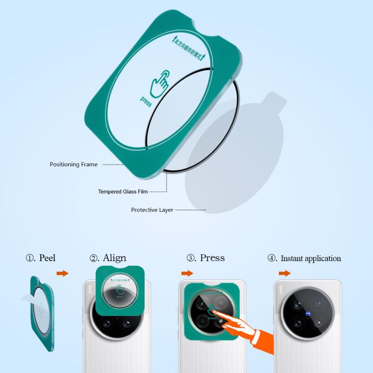 For vivo X200 Ultra 2pcs/Set LeReach TF Series Snap Version HD Wear-Resistant Camera Lens Glass Film