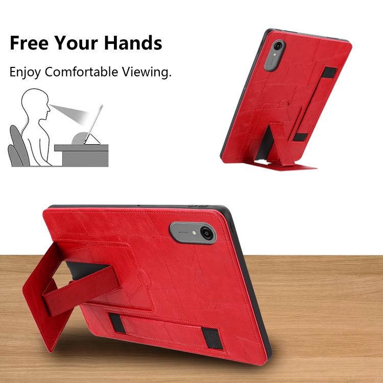 For Lenovo Xiaoxin Pro 13 2026 / Pro GT Wristband Retro Vegan Leather Back Tablet Case with Holder