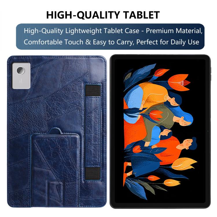 For Lenovo Idea Tab Plus 12.1 2025 Wristband Retro Vegan Leather Back Tablet Case with Holder