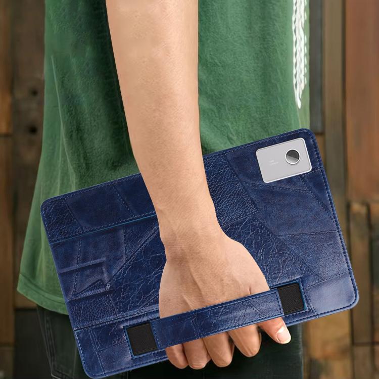 For Lenovo Idea Tab Plus 12.1 2025 Wristband Retro Vegan Leather Back Tablet Case with Holder