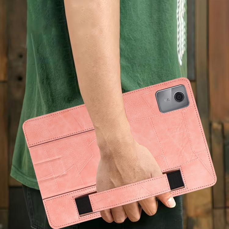 For Lenovo Tab M11/ Xiaoxin Pad 11 2024 Wristband Retro Vegan Leather Back Tablet Case with Holder