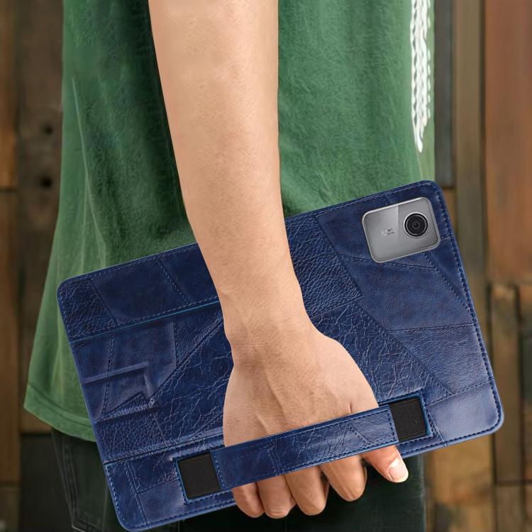 For Lenovo Tab M11/ Xiaoxin Pad 11 2024 Wristband Retro Vegan Leather Back Tablet Case with Holder