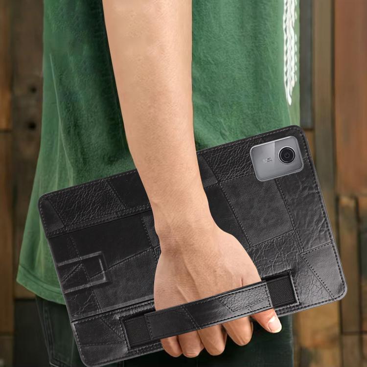 For Lenovo Tab M11/ Xiaoxin Pad 11 2024 Wristband Retro Vegan Leather Back Tablet Case with Holder
