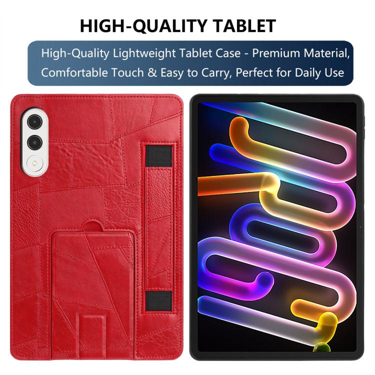 For Lenovo Xiaoxin Pro GT 11.1 2025 Wristband Retro Vegan Leather Back Tablet Case with Holder