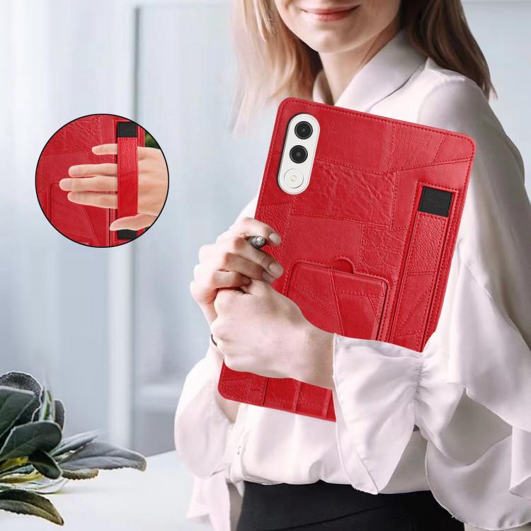 For Lenovo Xiaoxin Pro GT 11.1 2025 Wristband Retro Vegan Leather Back Tablet Case with Holder