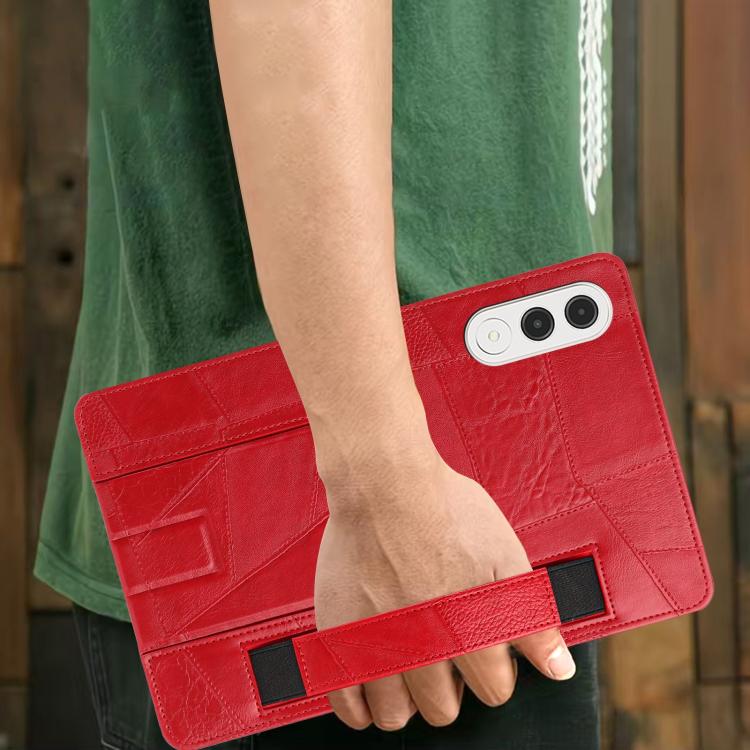For Lenovo Xiaoxin Pro GT 11.1 2025 Wristband Retro Vegan Leather Back Tablet Case with Holder
