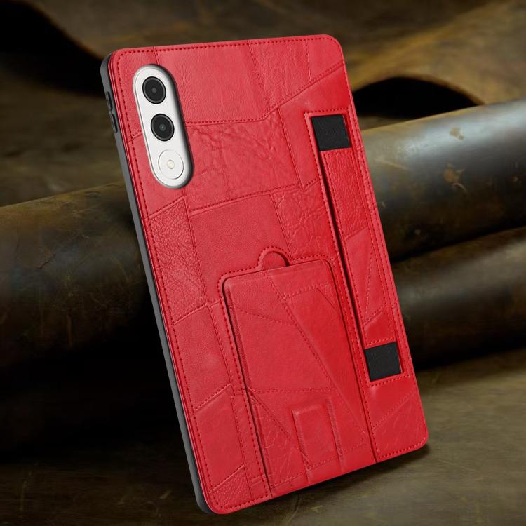 For Lenovo Xiaoxin Pro GT 11.1 2025 Wristband Retro Vegan Leather Back Tablet Case with Holder
