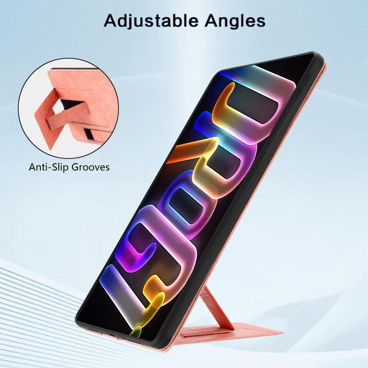 For Lenovo Xiaoxin Pro GT 11.1 2025 Wristband Retro Vegan Leather Back Tablet Case with Holder