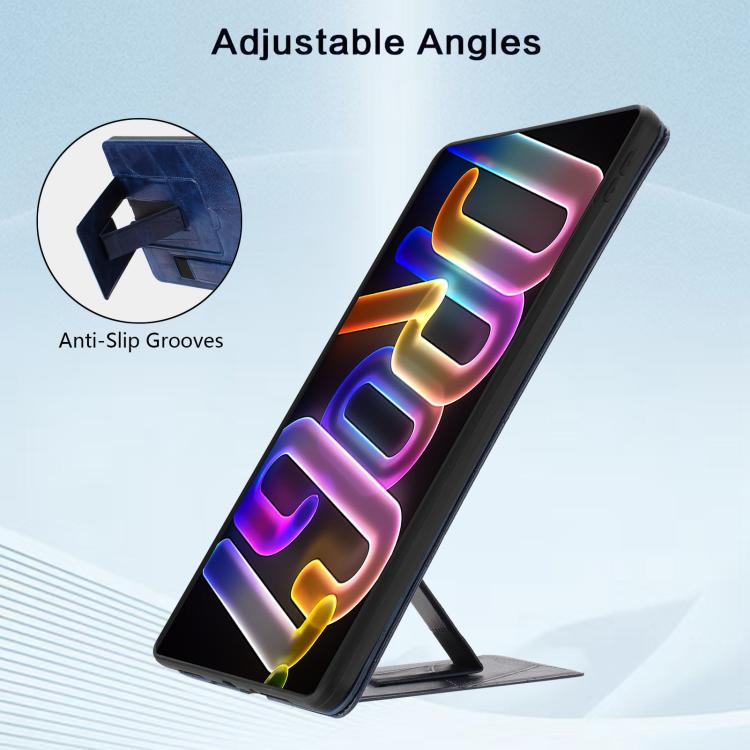 For Lenovo Xiaoxin Pro GT 11.1 2025 Wristband Retro Vegan Leather Back Tablet Case with Holder
