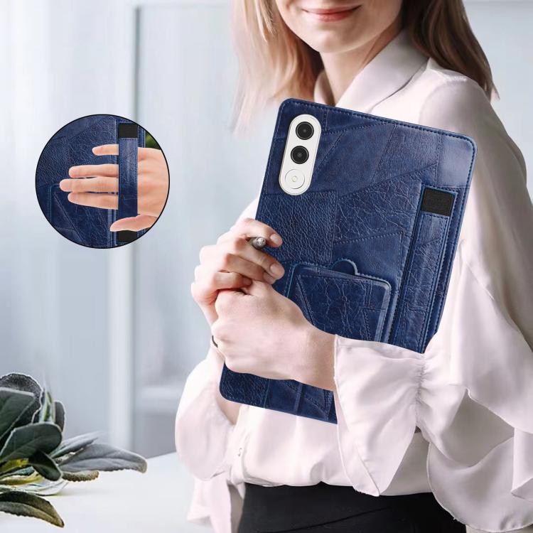For Lenovo Xiaoxin Pro GT 11.1 2025 Wristband Retro Vegan Leather Back Tablet Case with Holder