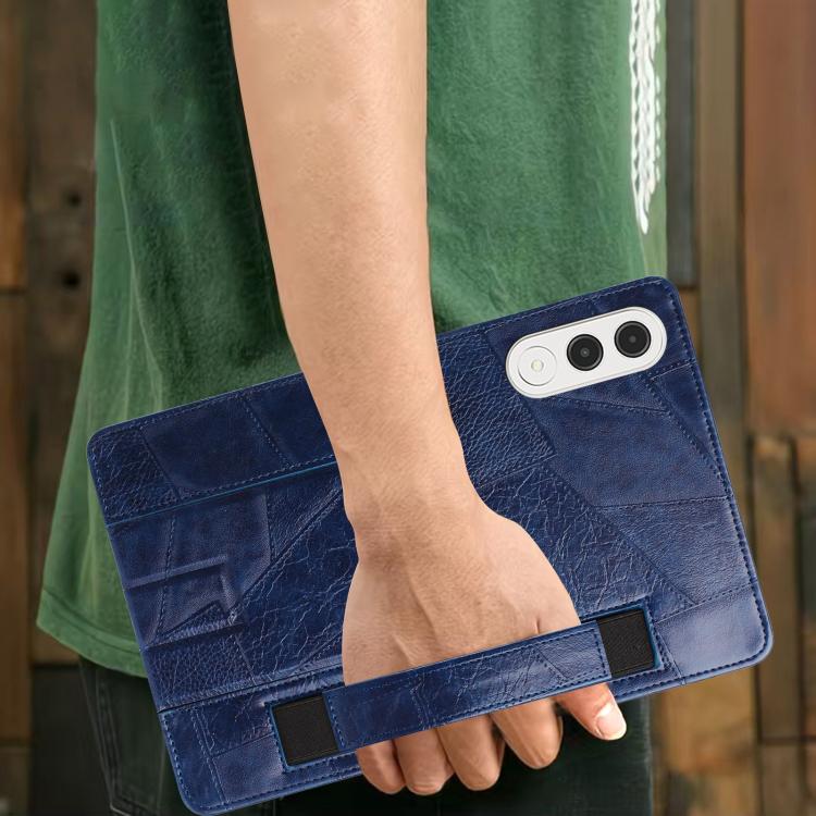 For Lenovo Xiaoxin Pro GT 11.1 2025 Wristband Retro Vegan Leather Back Tablet Case with Holder