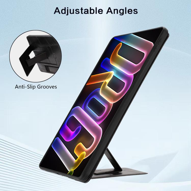 For Lenovo Xiaoxin Pro GT 11.1 2025 Wristband Retro Vegan Leather Back Tablet Case with Holder