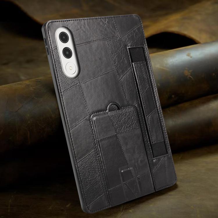 For Lenovo Xiaoxin Pro GT 11.1 2025 Wristband Retro Vegan Leather Back Tablet Case with Holder