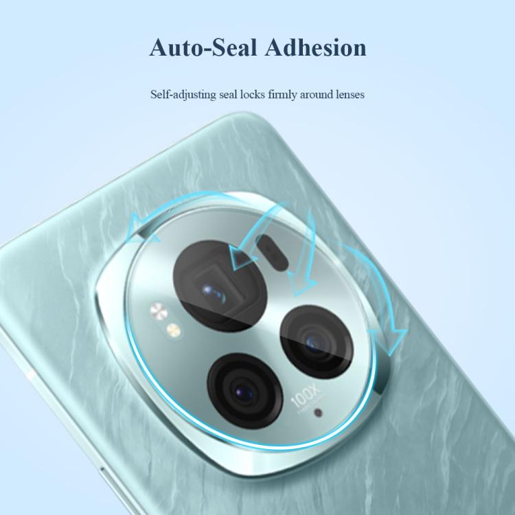 For Honor Magic6 LeReach TF Series Snap Version HD Wear-Resistant Camera Lens Glass Film - Clear with Black Frame