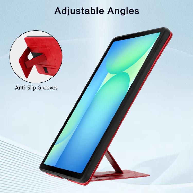 For Galaxy Tab S10 FE / S9 FE / S10 Lite Wristband Retro Vegan Leather Back Tablet Case with Holder