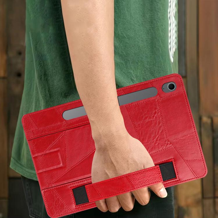 For Galaxy Tab S10 FE / S9 FE / S10 Lite Wristband Retro Vegan Leather Back Tablet Case with Holder