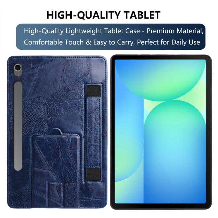 For Galaxy Tab S10 FE / S9 FE / S10 Lite Wristband Retro Vegan Leather Back Tablet Case with Holder