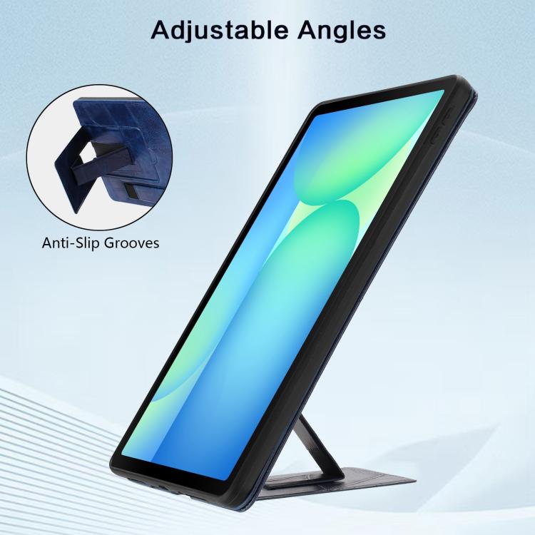 For Galaxy Tab S10 FE / S9 FE / S10 Lite Wristband Retro Vegan Leather Back Tablet Case with Holder
