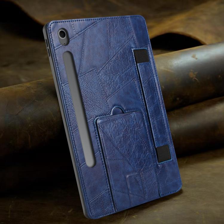 For Galaxy Tab S10 FE / S9 FE / S10 Lite Wristband Retro Vegan Leather Back Tablet Case with Holder