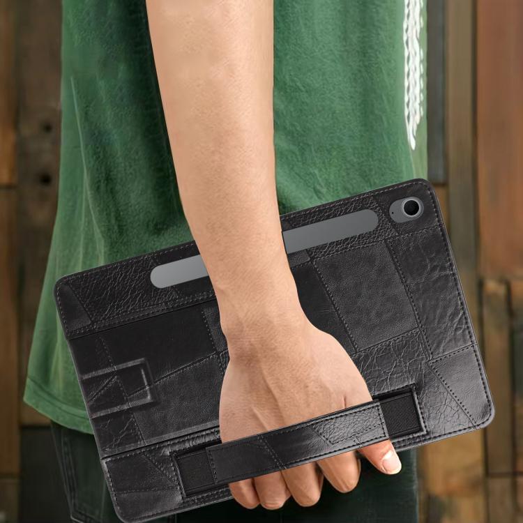 For Galaxy Tab S10 FE / S9 FE / S10 Lite Wristband Retro Vegan Leather Back Tablet Case with Holder