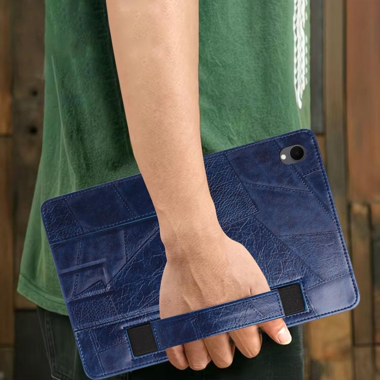 For Galaxy Tab S11 Wristband Retro Vegan Leather Back Tablet Case with Holder
