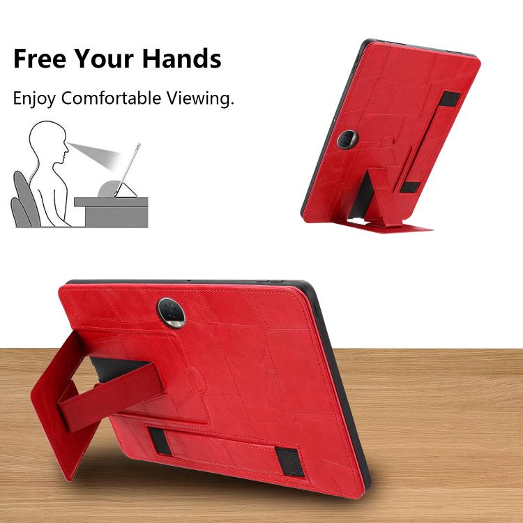 For Honor Pad 9 Wristband Retro Vegan Leather Back Tablet Case with Holder