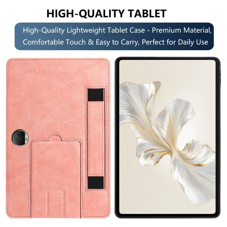 For Honor Pad 9 Wristband Retro Vegan Leather Back Tablet Case with Holder